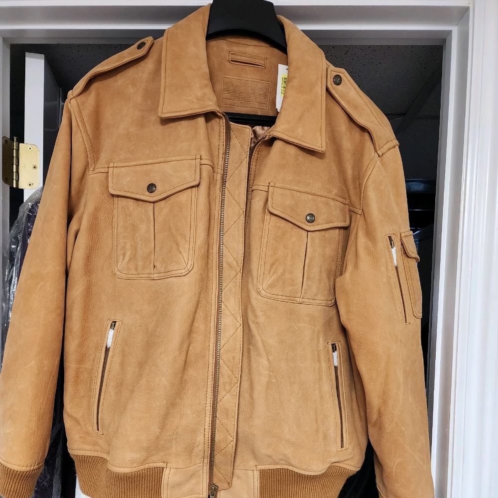 Men's leather coat